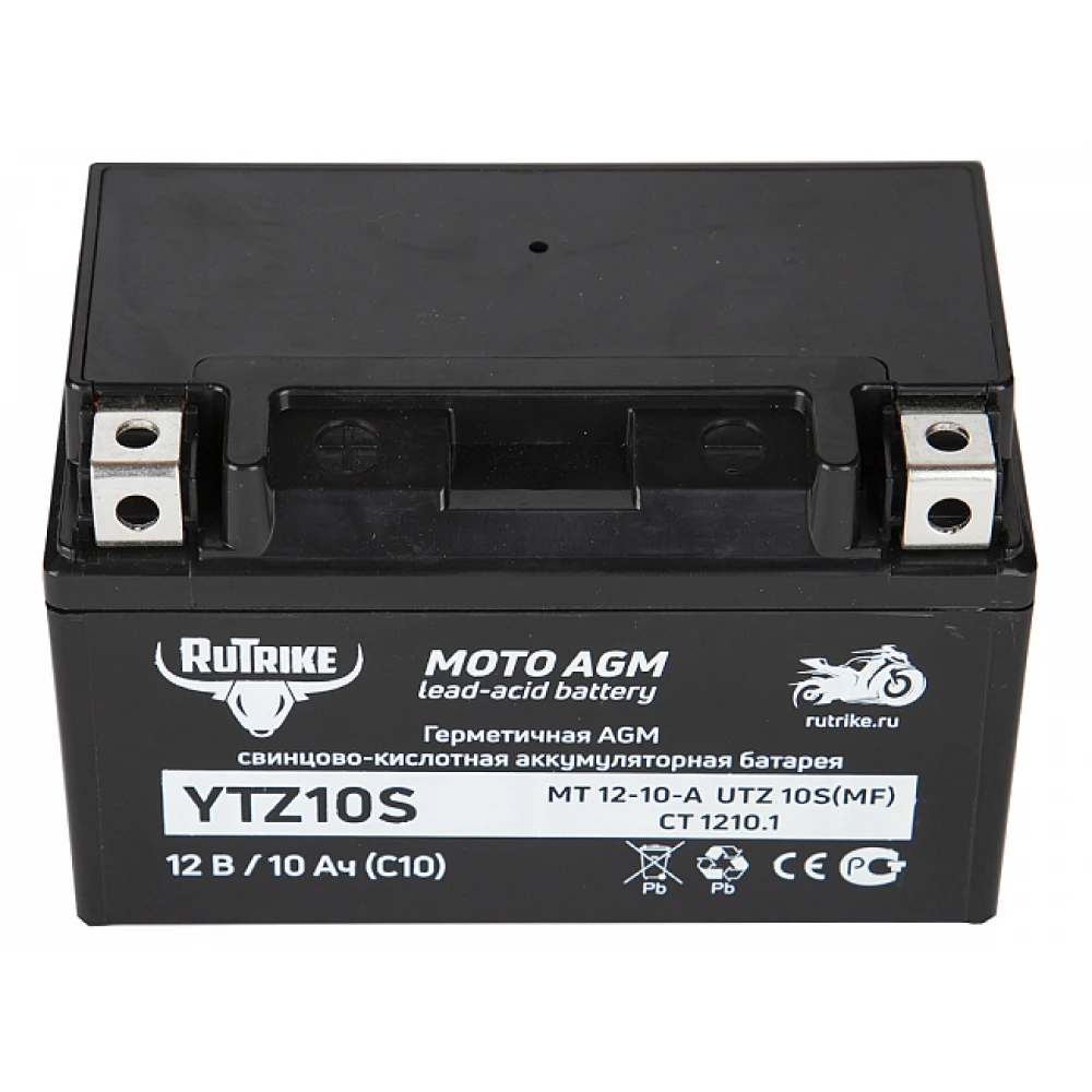 Тяговый стартерный аккумулятор Rutrike YTZ10S (12V/10Ah) (UTZ10S, CT 1210.1, MT 12-10-A) 3